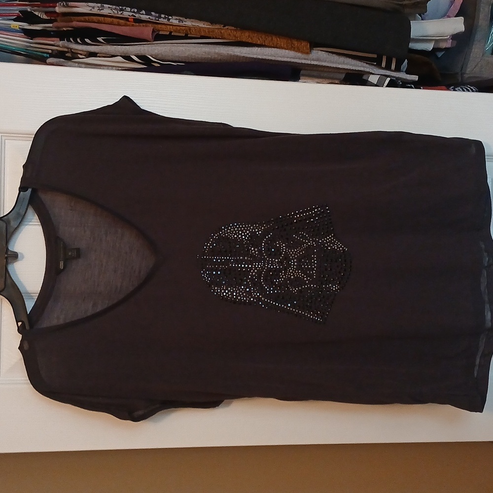Rock & Republic Star Wars Studded Darth Vader Graphic Tee Women's Medium